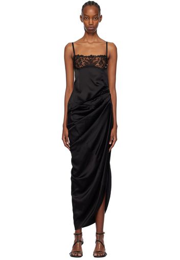 JACQUEMUS Black Les Sculptures 'La Saudade longue brodée' Maxi Dress