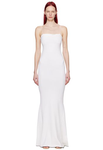 JACQUEMUS White Les Sculptures 'La robe Aro' Maxi Dress