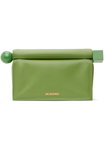 JACQUEMUS Green La Casa 'La pochette Rond Carré' Clutch