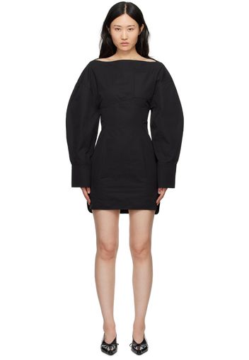 JACQUEMUS Black La Case 'La robe chemise Casaco' Minidress