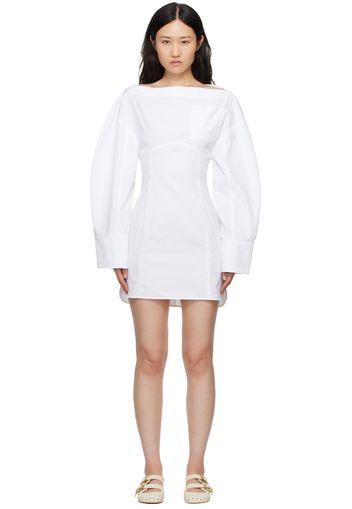 JACQUEMUS White La Case 'La robe chemise Casaco' Minidress