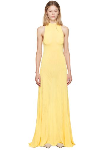 JACQUEMUS Yellow 'La robe maille Sculta' Maxi Dress