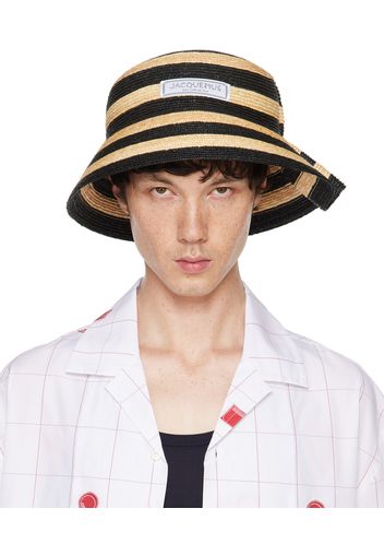 JACQUEMUS Beige & Black La Casa 'Le chapeau Vela' Hat