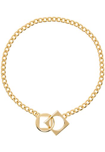 JACQUEMUS Gold Les Classiques 'Le collier rond carré' Choker