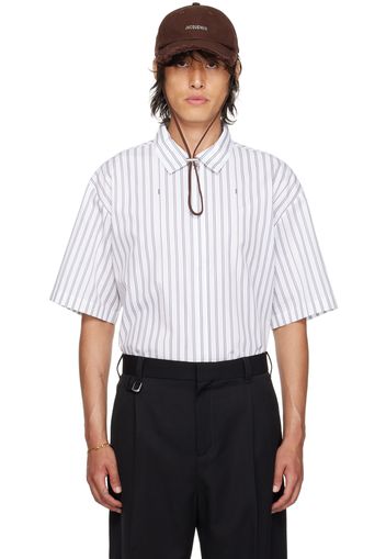 JACQUEMUS White & Beige Les Classiques 'La Chemise' Shirt