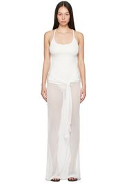 JACQUEMUS White La Casa 'La robe maille Nodo' Maxi Dress