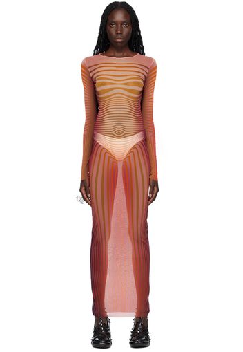 Jean Paul Gaultier Red 'The Body Morphing' Maxi Dress