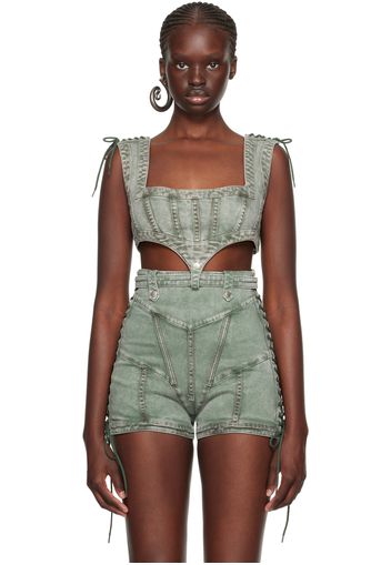 Jean Paul Gaultier Gray KNWLS Edition Denim Tank Top