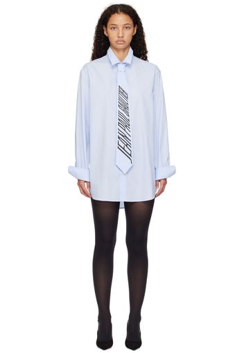 Jean Paul Gaultier Blue 'The Tie Shirt' Minidress