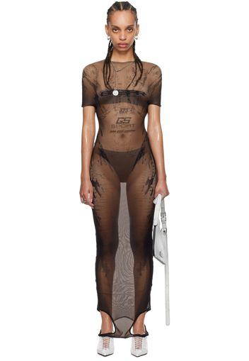 Jean Paul Gaultier Brown Shayne Oliver Edition 'GS Sport' Maxi Dress