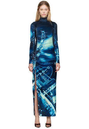 Jean Paul Gaultier Navy 'The Velvet Pigalle' Maxi Dress