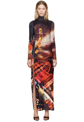 Jean Paul Gaultier Black & Red 'The Velvet Pigalle' Maxi Dress