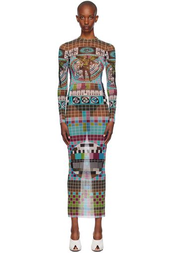 Jean Paul Gaultier Multicolor Printed Maxi Dress