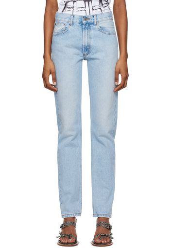 Jean Paul Gaultier Blue Printed Jeans