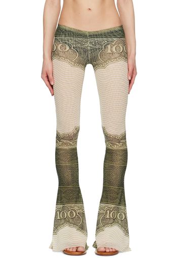 Jean Paul Gaultier Green & Off-White 'The Cartouche' Pants