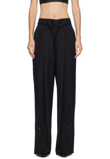 Jean Paul Gaultier Black 'The Lace-Up' Trousers