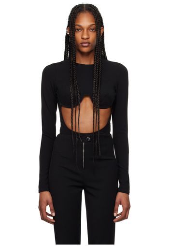 Jean Paul Gaultier Black Cone Bra Bodysuit