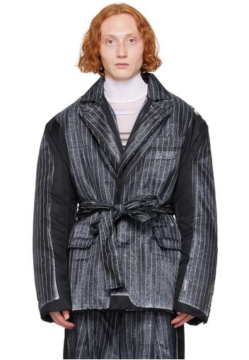 Jean Paul Gaultier Black 'The Trompe-L'œil' Padded Coat