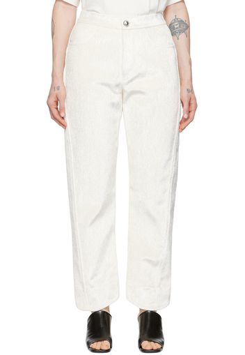 Jil Sander Off-White Viscose Trousers