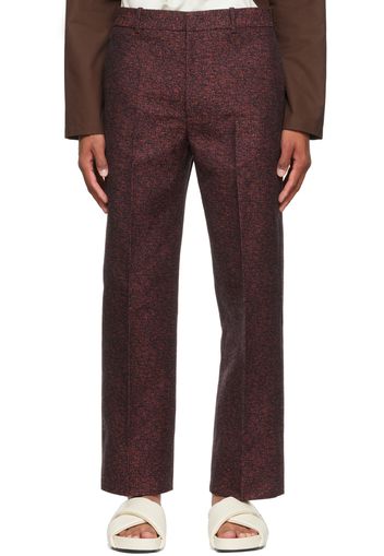 Jil Sander SSENSE Exclusive Red Cotton Trousers