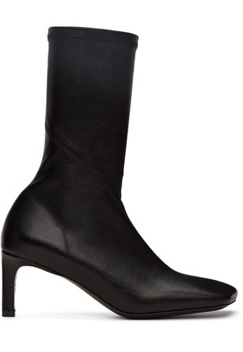 Jil Sander Black Square Toe Ankle Boots