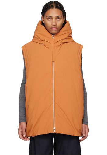 Jil Sander Orange Hooded Down Vest