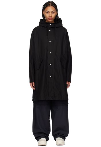 Jil Sander Black Press-Stud Coat