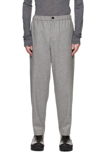 Jil Sander Gray Elasticized Waistband Trousers