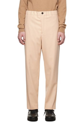 Jil Sander Beige Elasticized Waistband Trousers