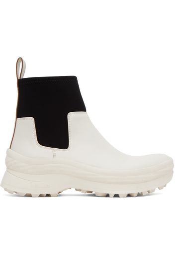 Jil Sander White Leather Chelsea Boots