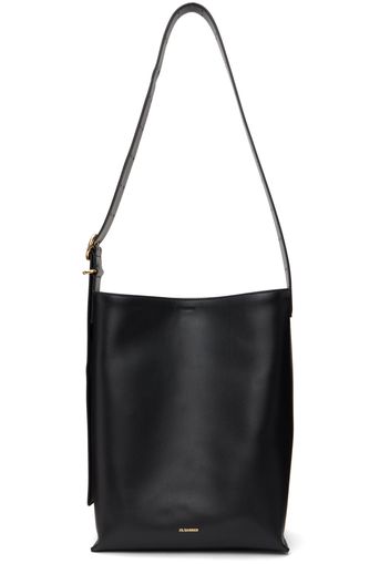 Jil Sander Black Cannolo Tote