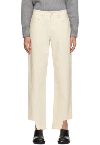 Jil Sander Off-White Stepped Cuff Trousers