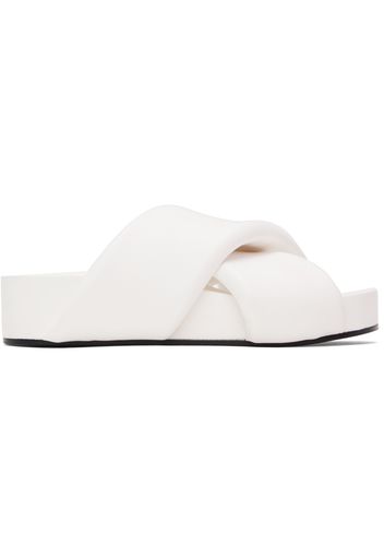 Jil Sander White Oversized Wrapped Sandals