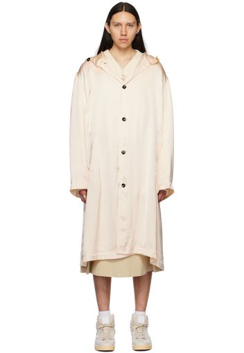 Jil Sander Beige Hooded Coat