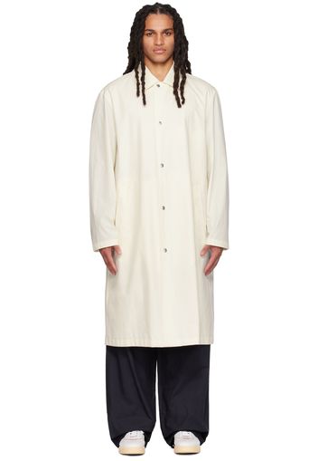 Jil Sander White Printed Coat