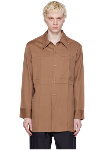 Jil Sander Brown Crease Shirt