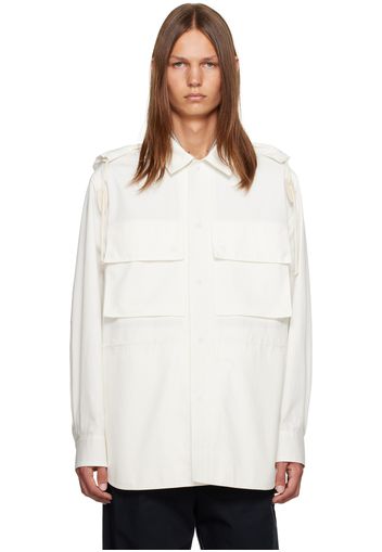 Jil Sander White Button Jacket