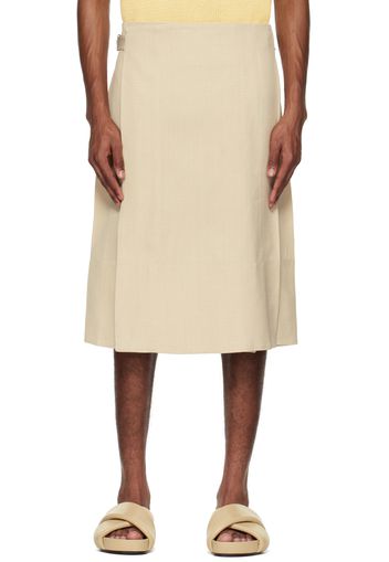 Jil Sander Beige Gonna Midi Skirt