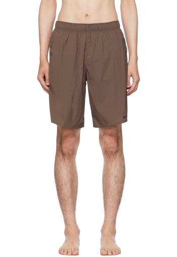 Jil Sander Brown Printed Swim Shorts