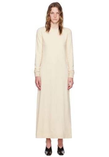 Jil Sander Off-White Embroidered Maxi Dress