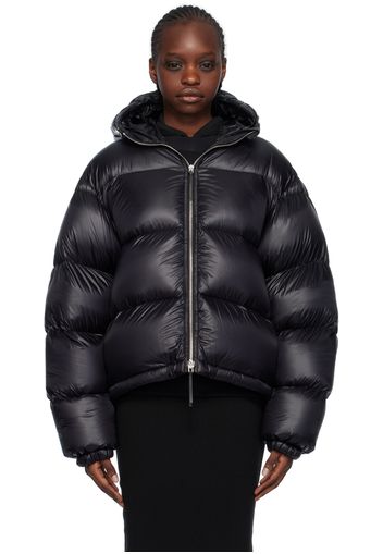 Jil Sander Black Hooded Down Jacket