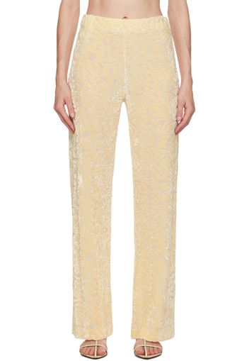 Jil Sander Off-White Flocked Trousers