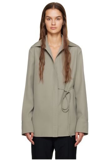 Jil Sander Khaki Wrap Shirt