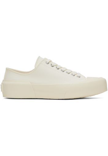 Jil Sander White Embossed Sneakers