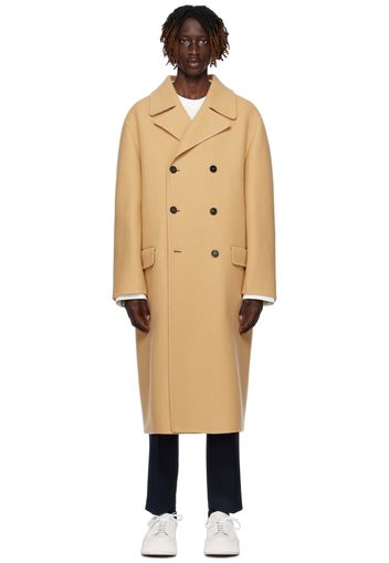 Jil Sander Tan Double-Breasted Coat