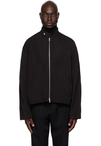 Jil Sander Black Zip Biker Jacket