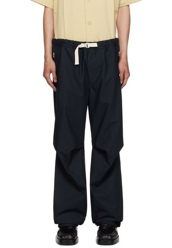 Jil Sander Navy Pleated Trousers