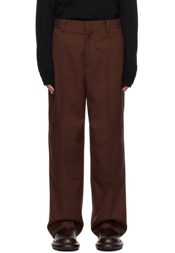 Jil Sander Burgundy Paneled Trousers