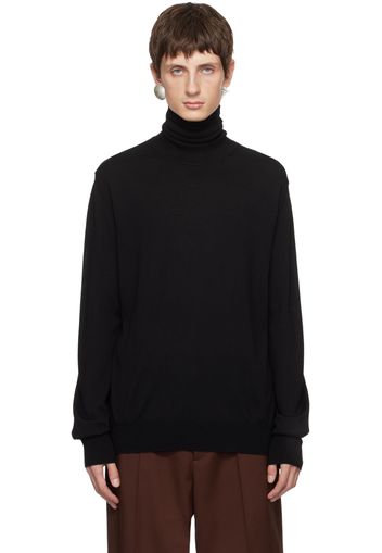 Jil Sander Black Boxy Turtleneck