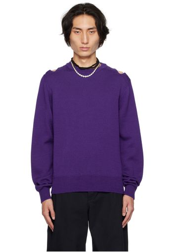 Jil Sander Purple Cutout Sweater